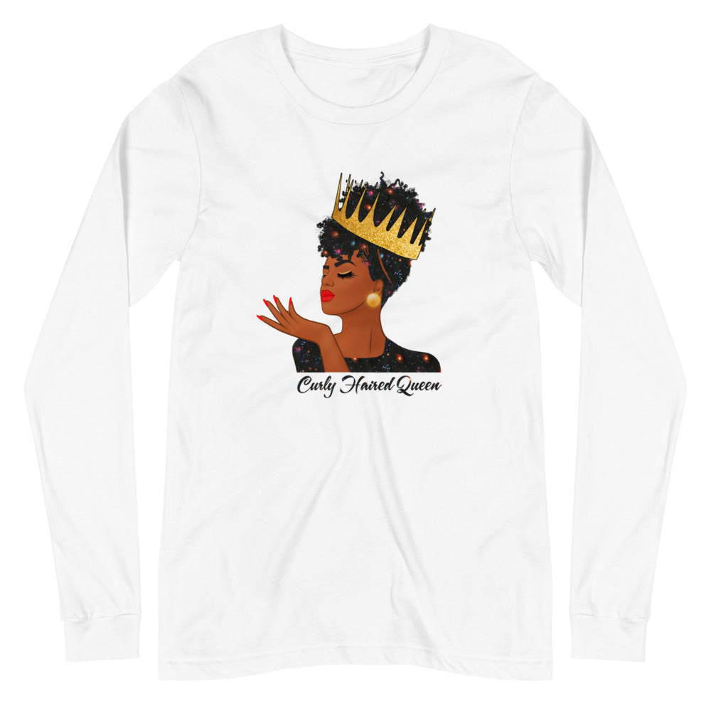Curly Haired Queen Unisex Long Sleeve Tee